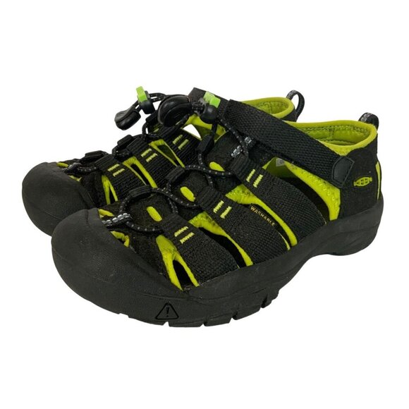 Keen Newport H2 Boys Sandals Size 13 Black Green Waterproof Washable - Picture 1 of 11
